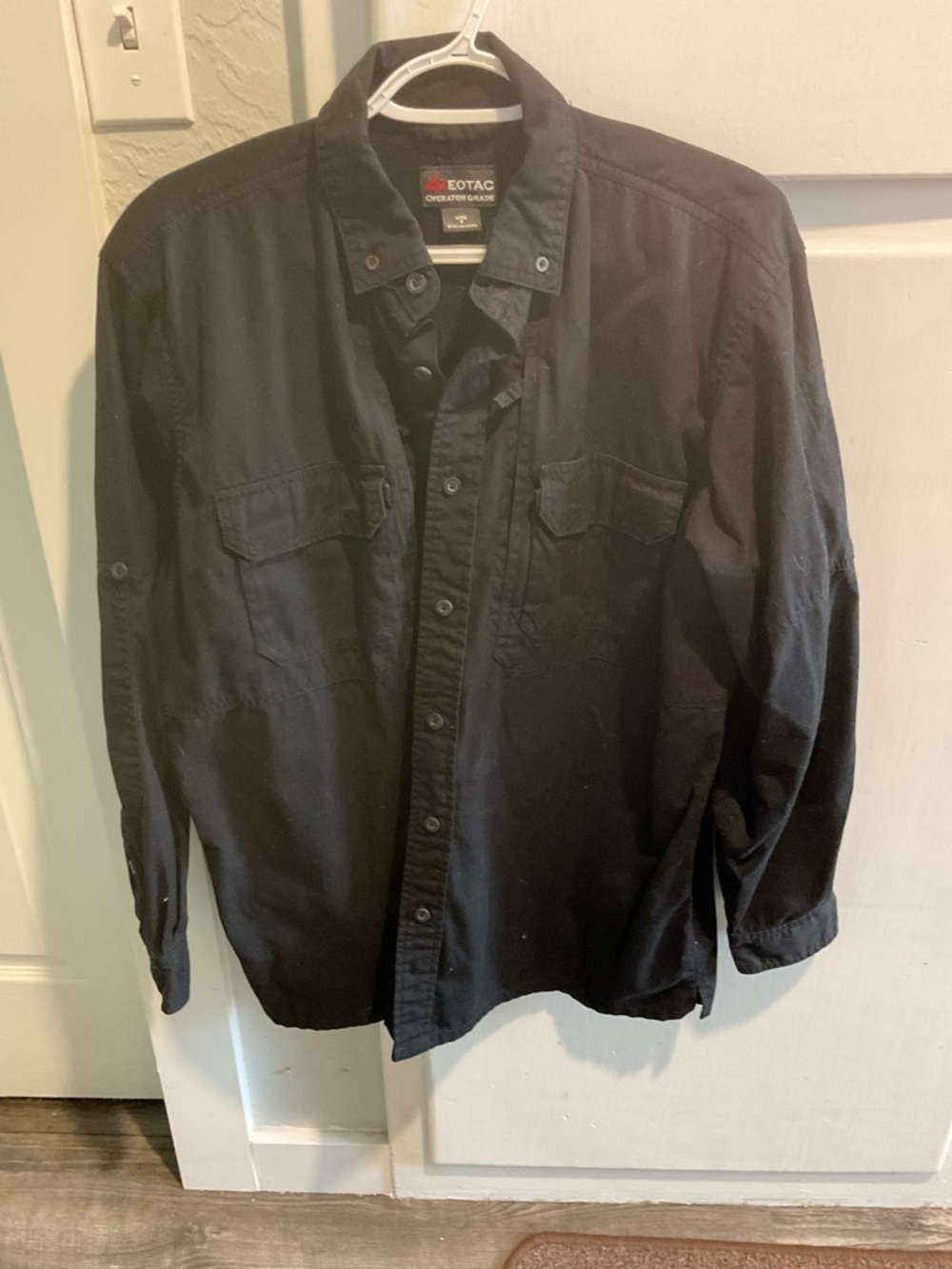 Men's Black Lightweight Utility Shirt Jacket